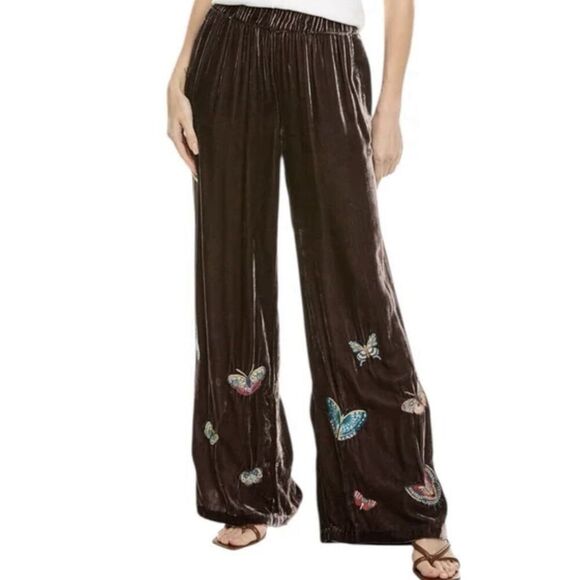 Johnny Was Seamed Wide Leg Silk-Blend Pant Women's XXL NWT $365